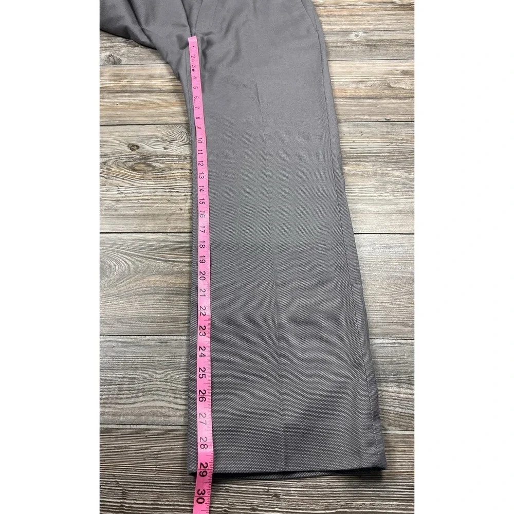 Banana Republic Non‎ Iron Tailored Slim Fit Grey Dress Pants Sz 33x30 FITS 34x29